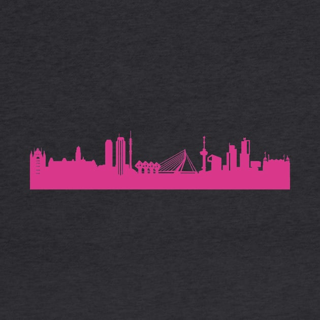 Rotterdam skyline pink by 44spaces